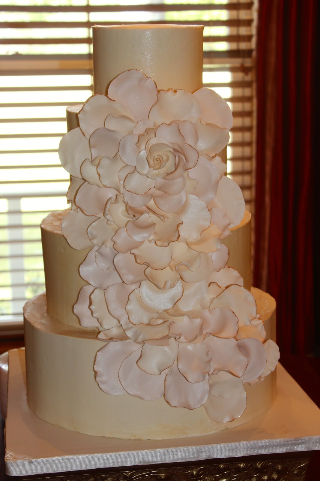 Rose Petal Wedding Cake