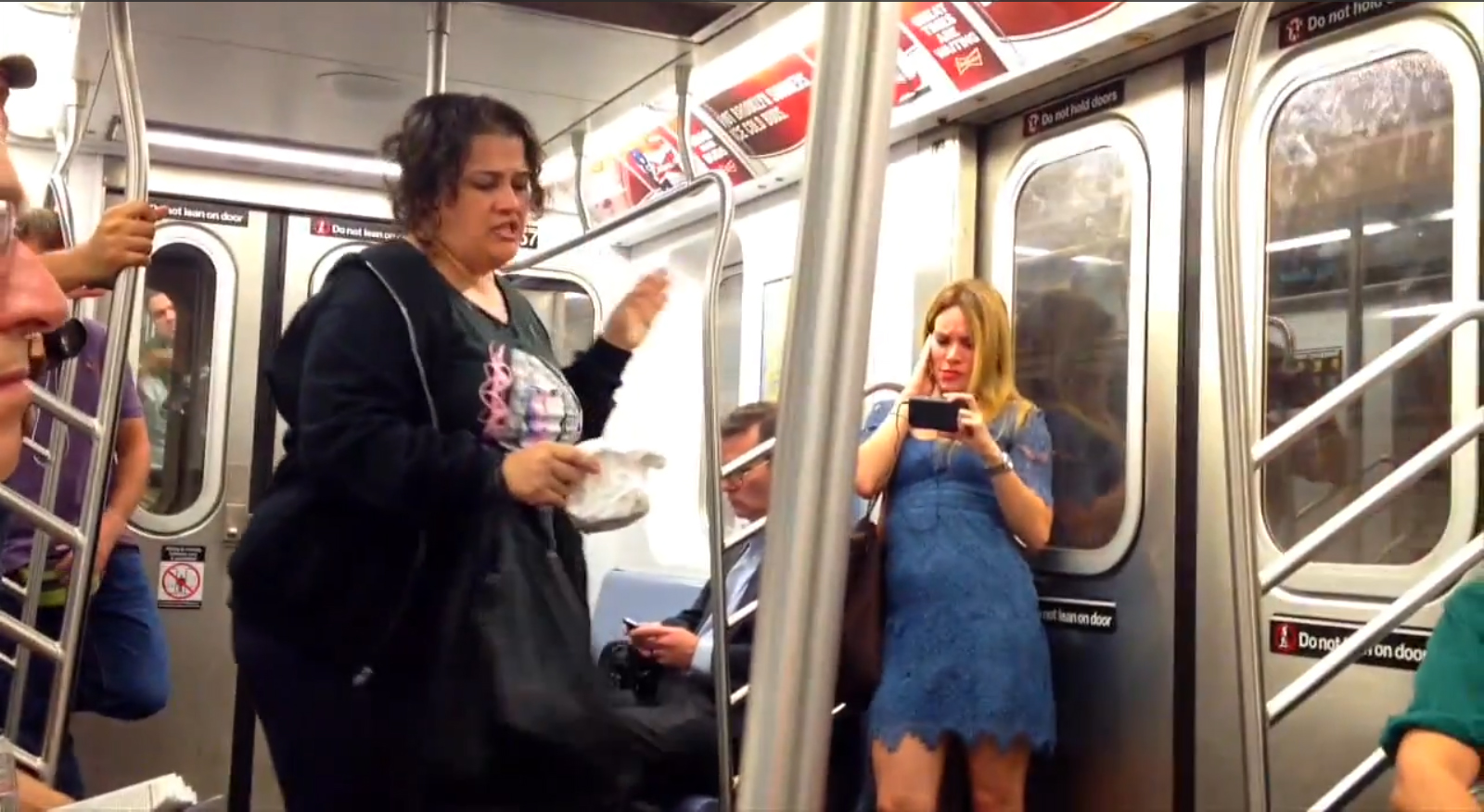 in Z news NYC Subway Car Gets Overrun with Panhandlers in Pretty