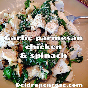 Deidra Penrose, Garlic Parmesan Chicken and spinach, healthy dinner recipes, weight loss recipes, top beachbody coach Harrisburg pa, successful health and fitness coach, clean eating, 21 day fix recipe, body beast recipe, fitness motivation, meal planning, clean eating, nutrition, healthy chicken recipes