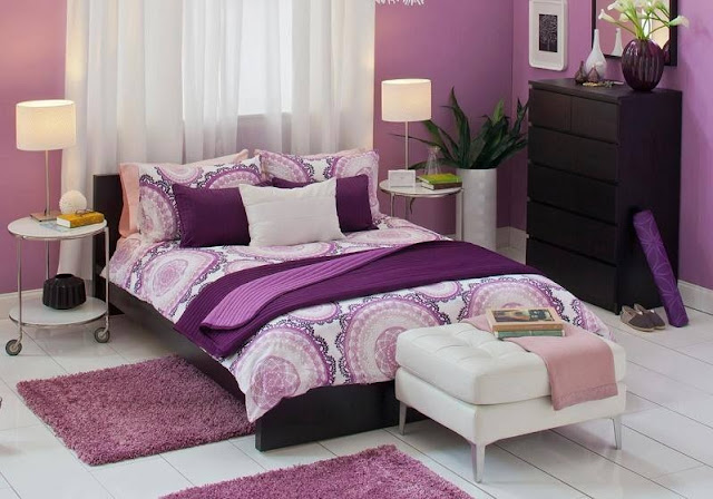 Desain Ruangan Dengan Cat Warna Ungu yang Elegan rumpibanget.blogspot.com