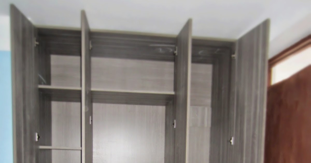 MUEBLES EN MELAMINA JRJ: ROPERO EMPOTRADO 4 PUERTAS