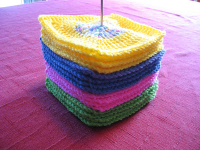 Bright Crocheted Baby Blanket in Progress