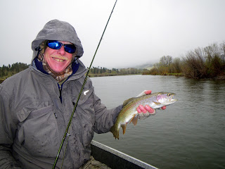 Jeff with a Missouri River Trout - late April
