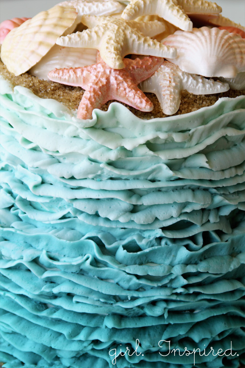 Ocean Waves Ombre Cake - Tutorial - girl. Inspired.