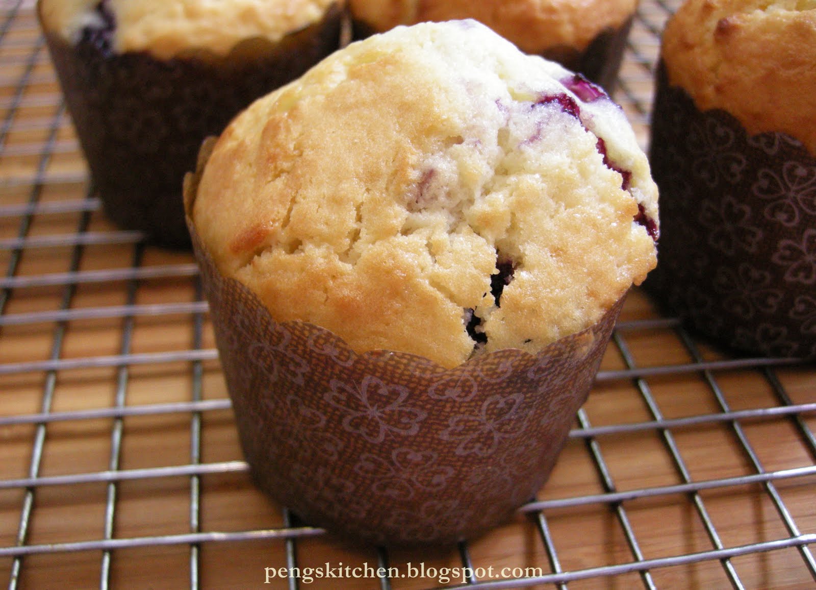 Peng's Kitchen Blueberry Yoghurt Muffins