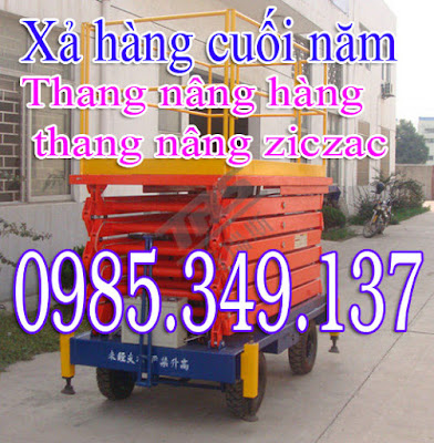 Thang nâng đơn, thang nâng đôi, thang nâng hàng giá rẻ 0985349137