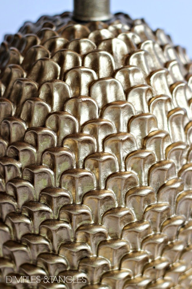 BRIGHTENING UP MUTED GOLD SPRAY PAINT OR RUB 'N BUFF? Dimples and