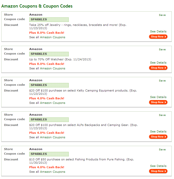 Amazon promotional code discount coupons