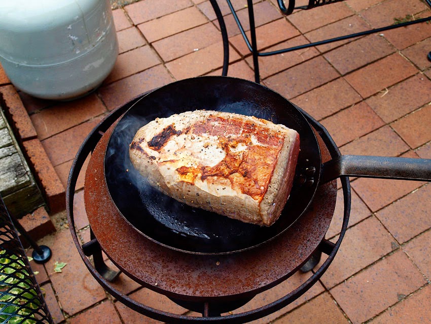 Pellet Smoker Cooking Dry Brined Eye of Round
