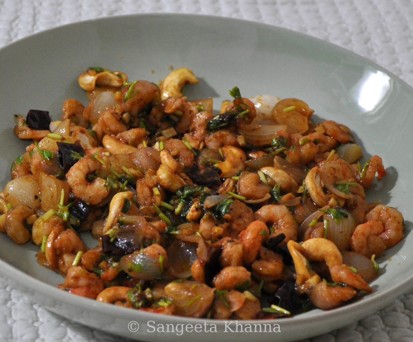 Shrimp and Cashew nuts stir fry Chinese style...