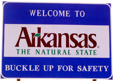 arkansas welcome sign