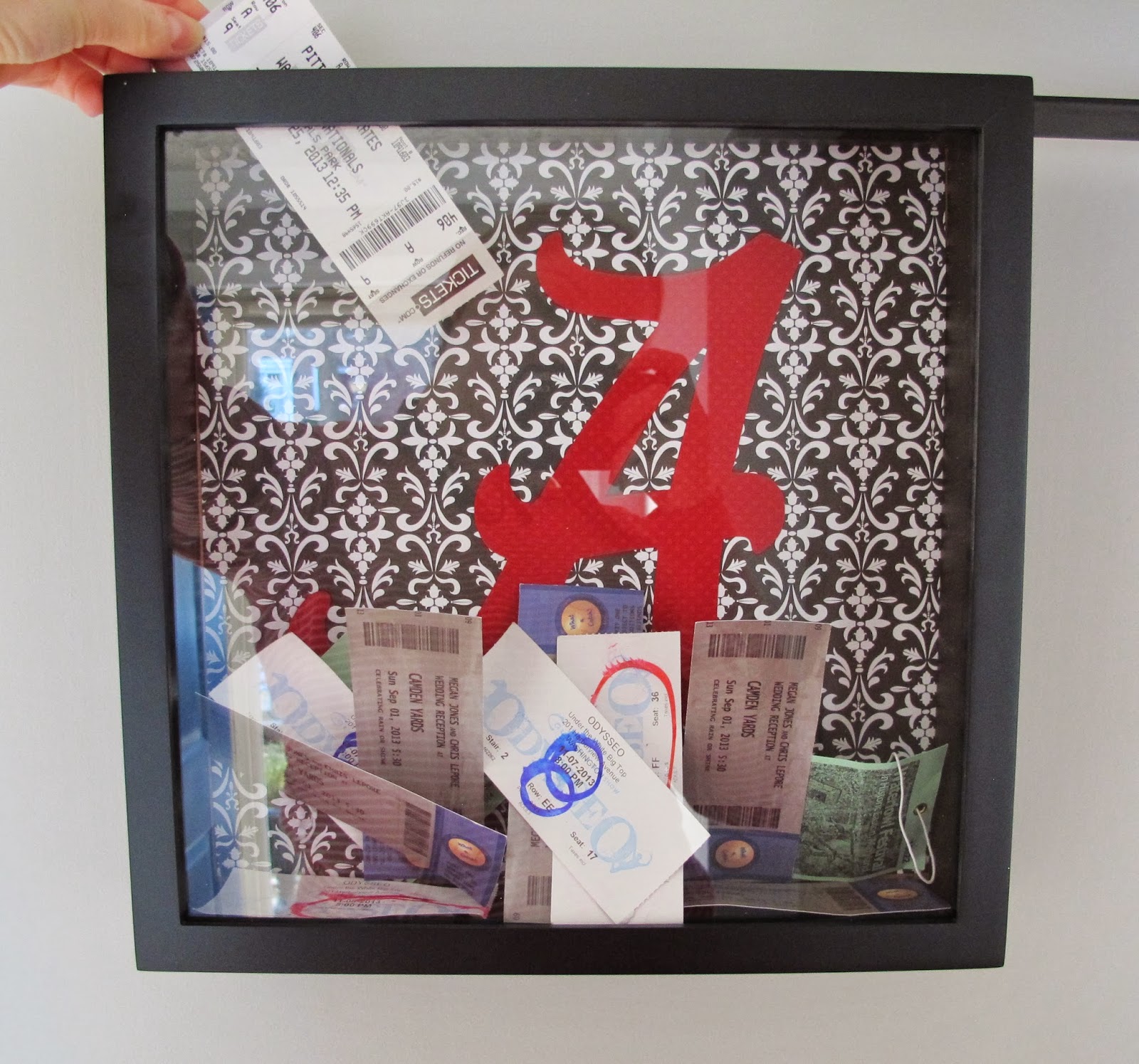 BonnieProjects Gift Idea Easy Ticket Stub Frame