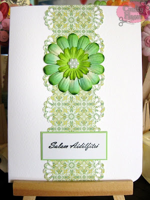 Handmade Card - Salam Aidilfitri in Green