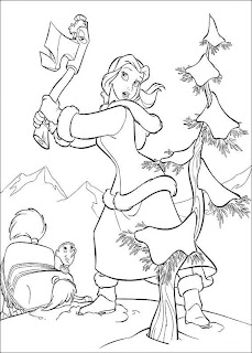 beauty and the beast coloring pages for kids