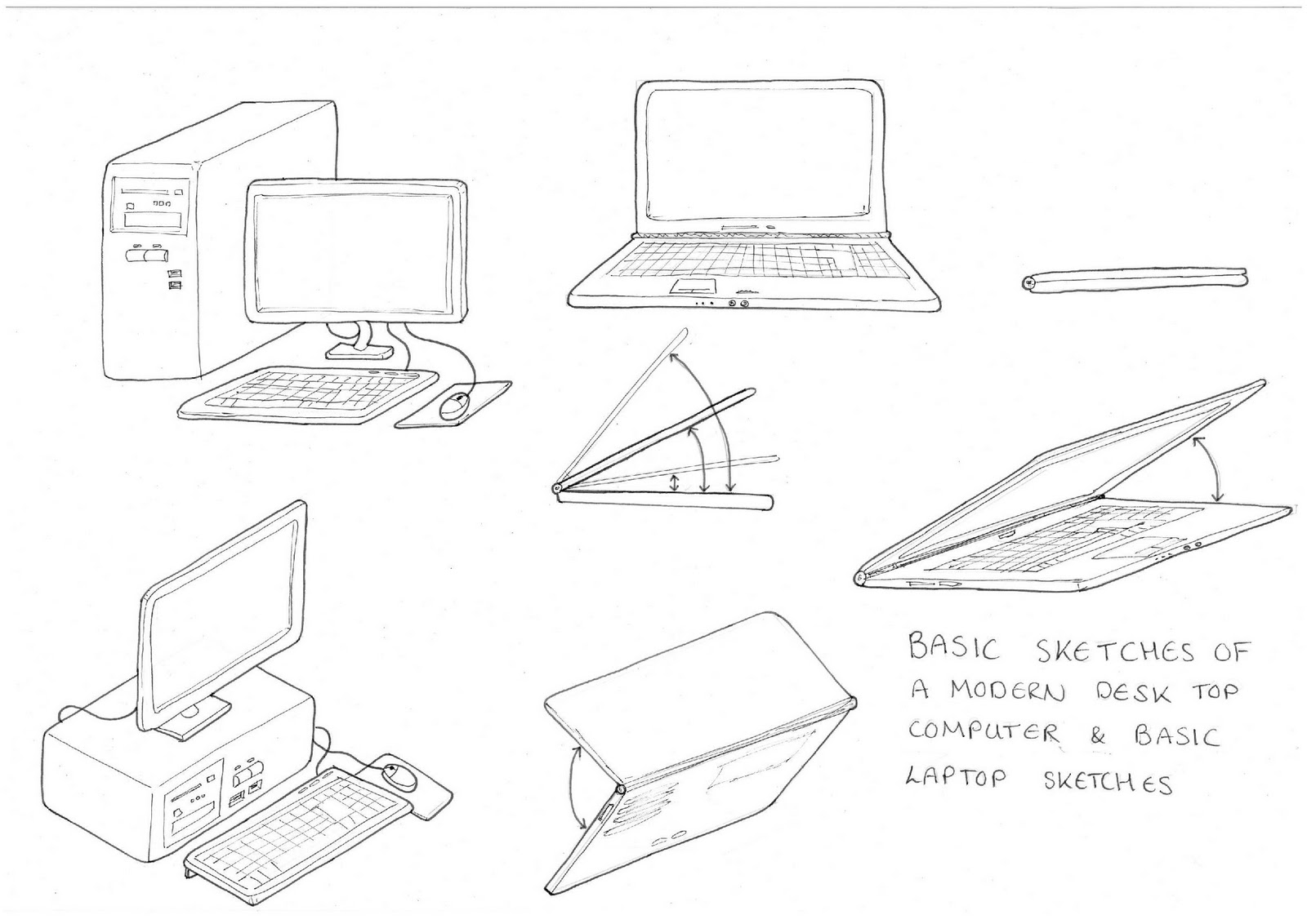 Portable Computer Main Sketch Work Computers