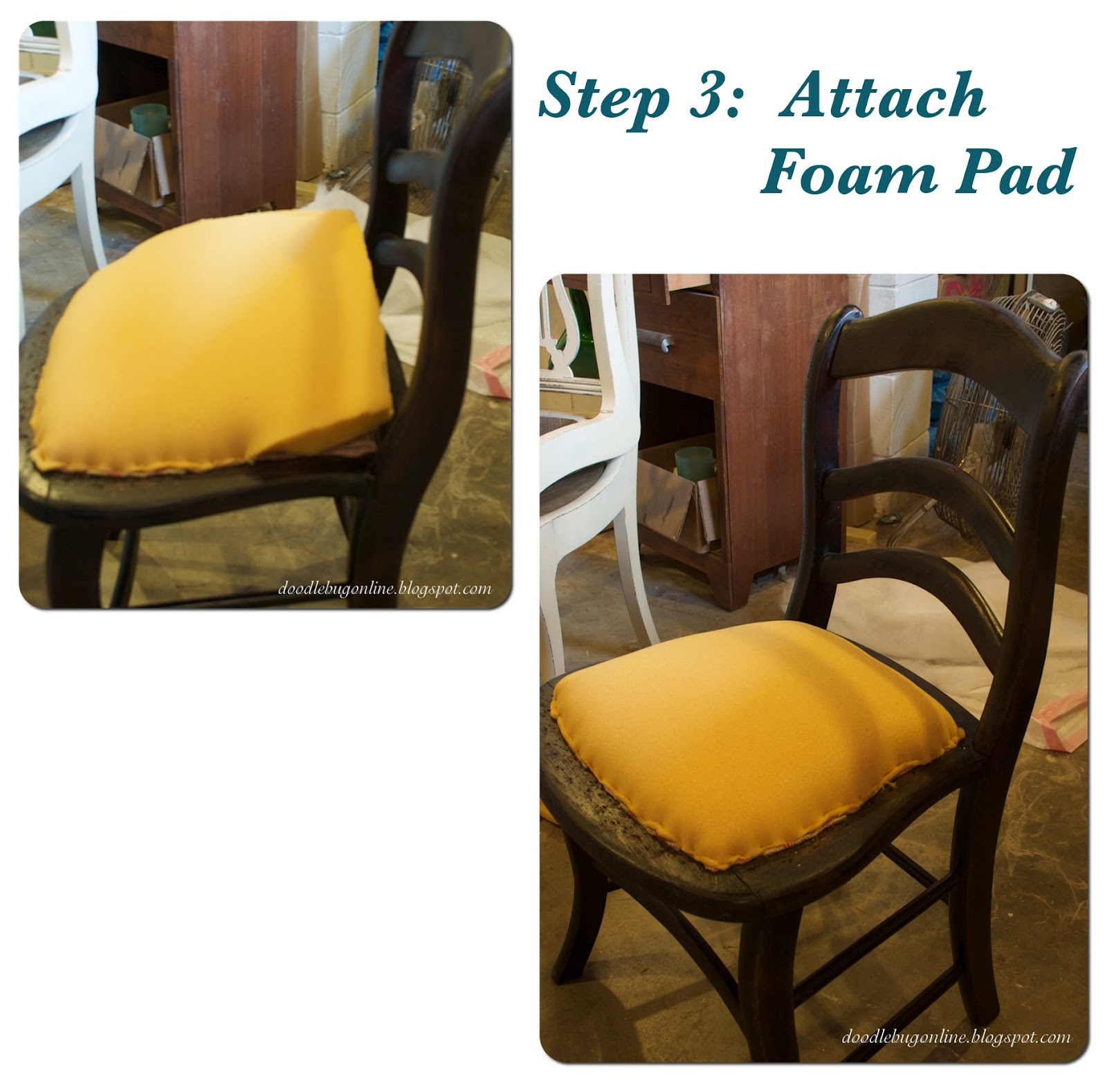 Chic on a Shoestring Decorating How to Reupholster a Chair, Guest Post