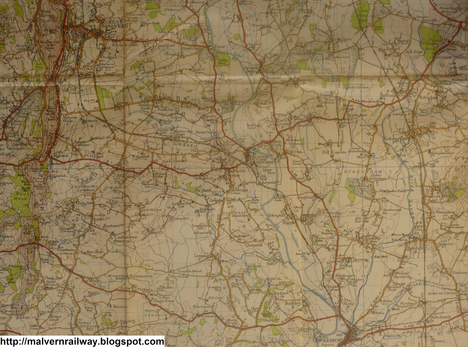 Malvern's Lost Railway MalvernAshchurch Route Maps