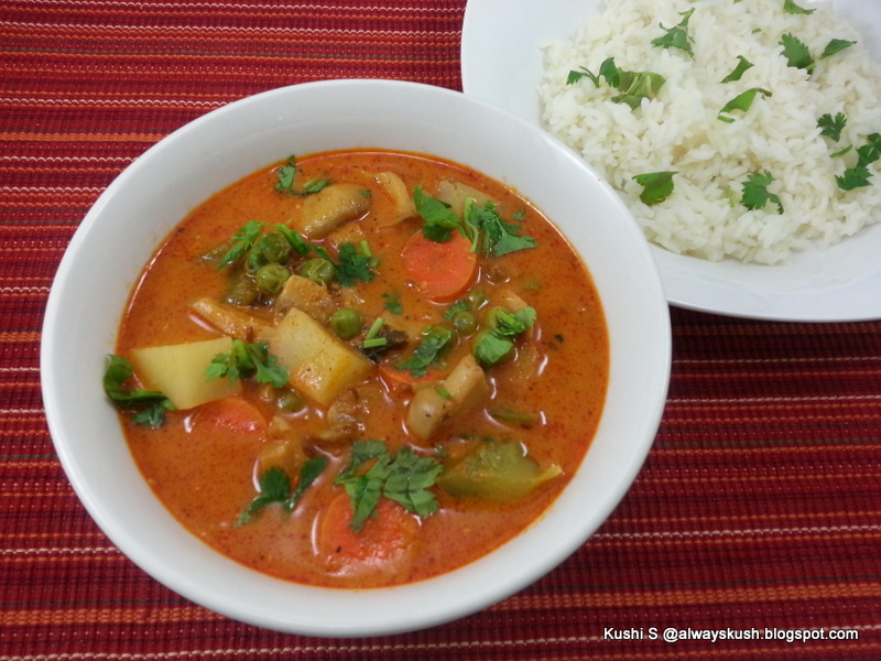 VEGETARIAN SHAHI KORMA Cook with Kushi