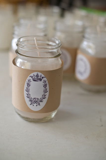 DIY canning jar candle tutorial + FREE printable labels