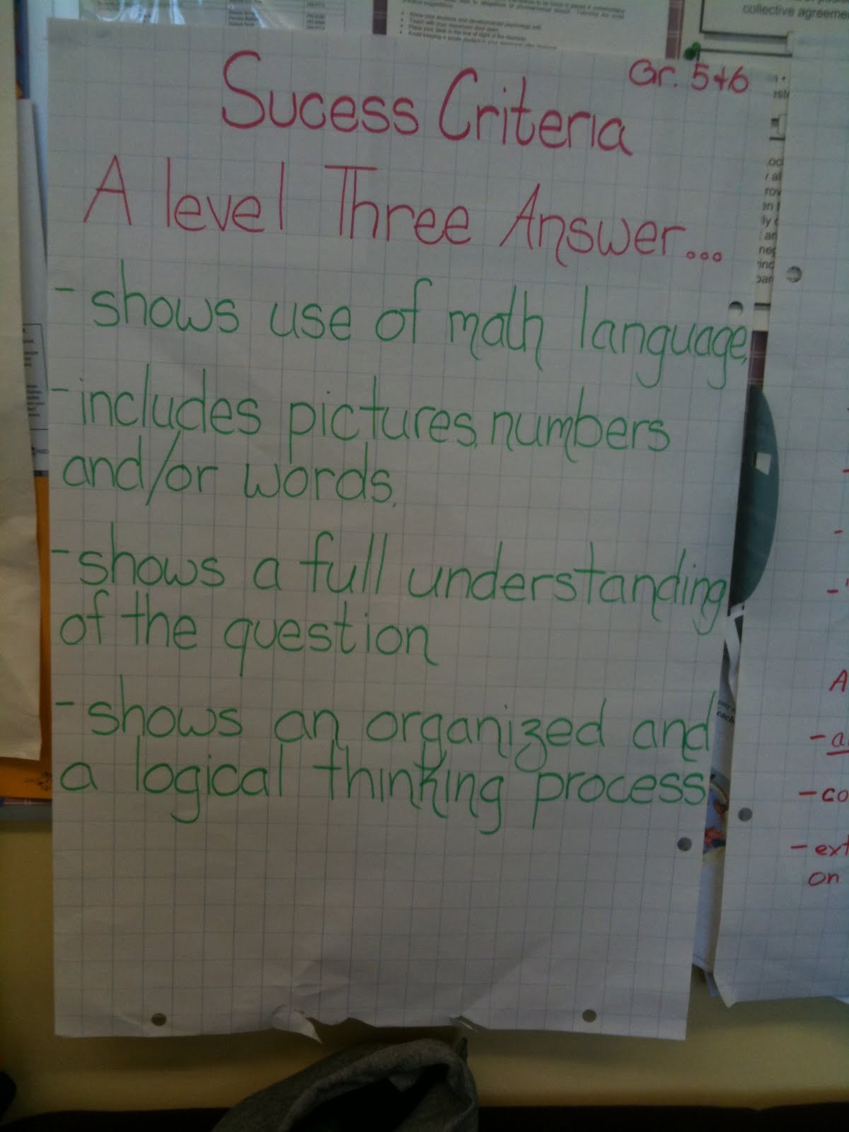 South East 1 Math: Learning Goals and Success Criteria - Lots of Samples