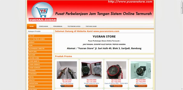 Yusran Store polisi online, jam tangan