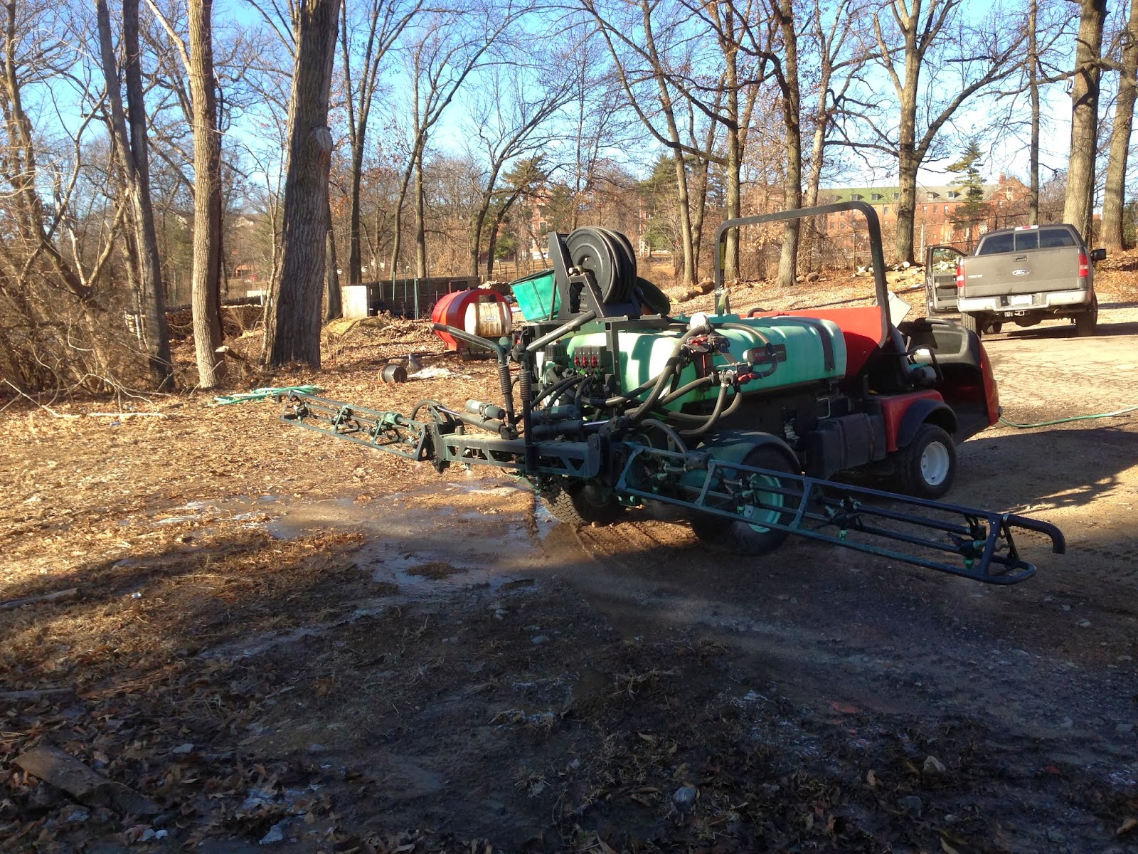 Glen Echo Country Club Golf Course Management Preparing Sprayer for