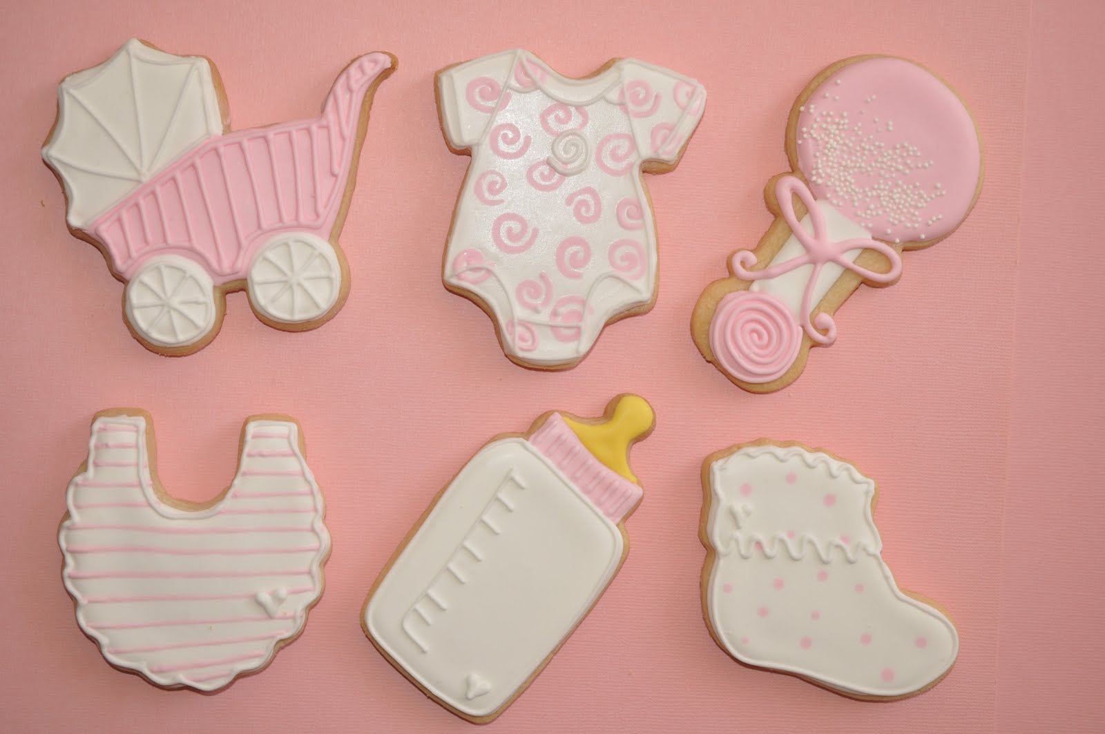Baby Girl Shower Cookies decorated with Royal Icing Suz Daily