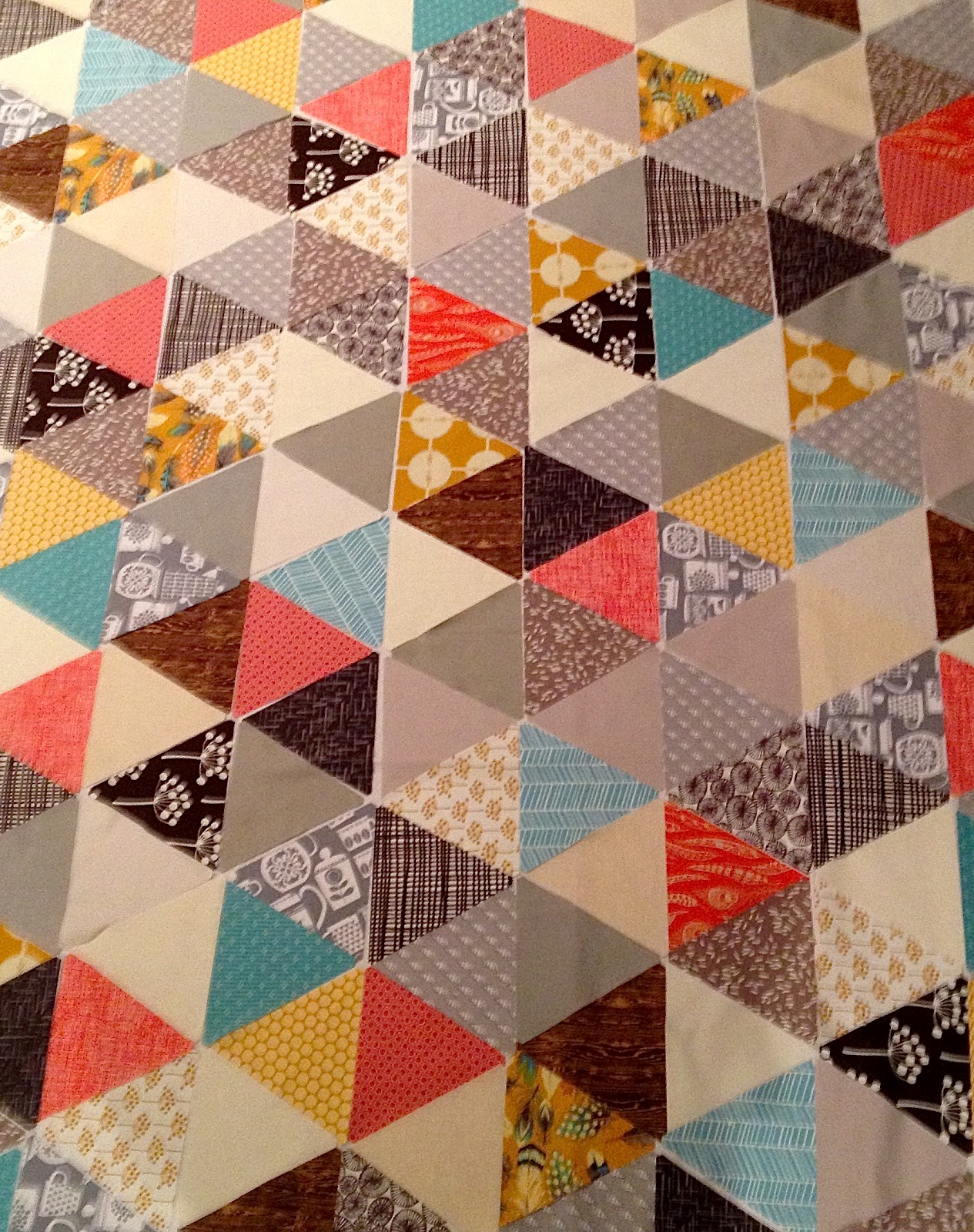 On the Windy Side Equilateral triangle quilt