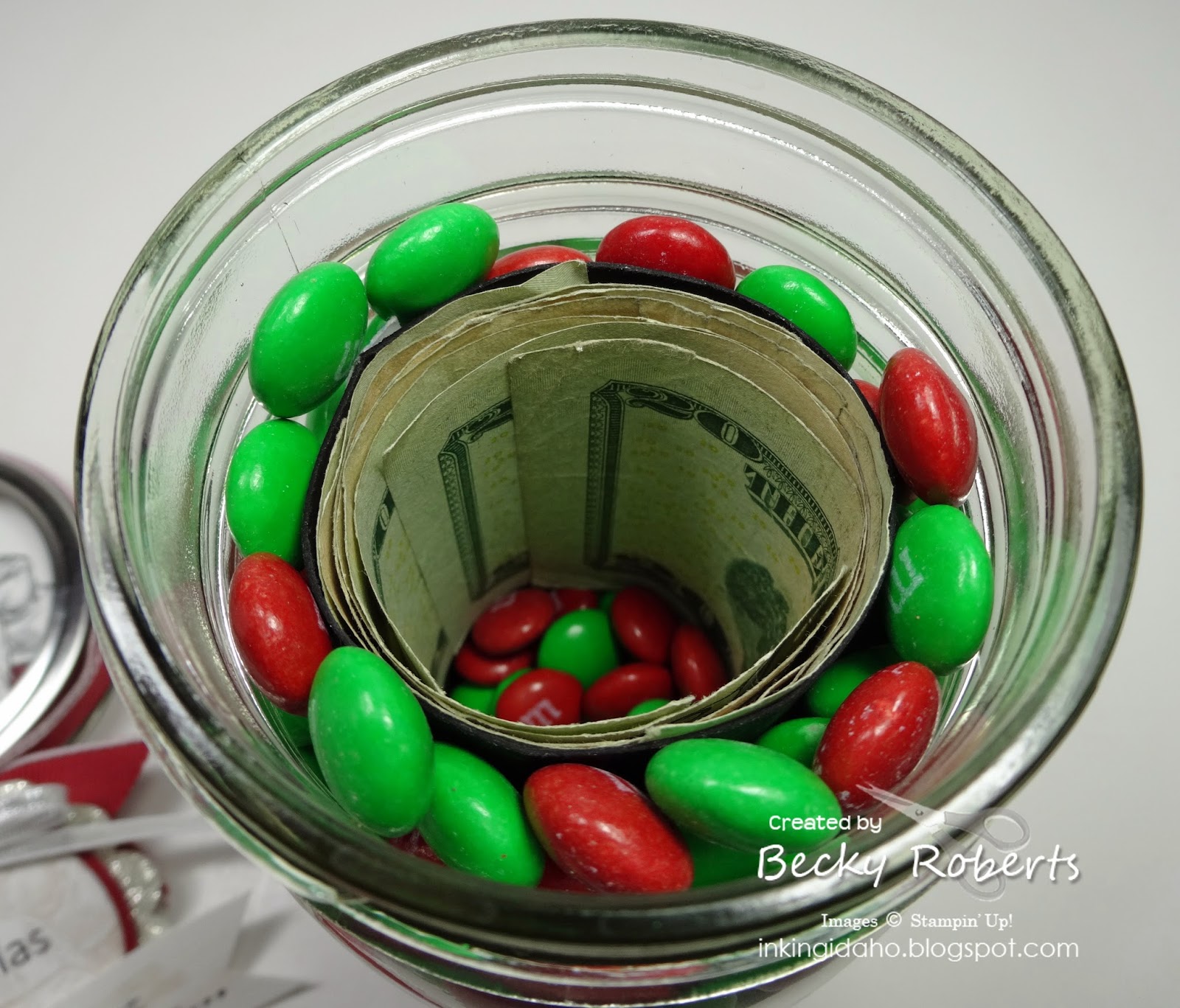 Inking Idaho Mason Jar Money From Santa