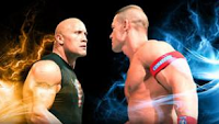 foto de la roca y de john cena dandosen la mano para pelear