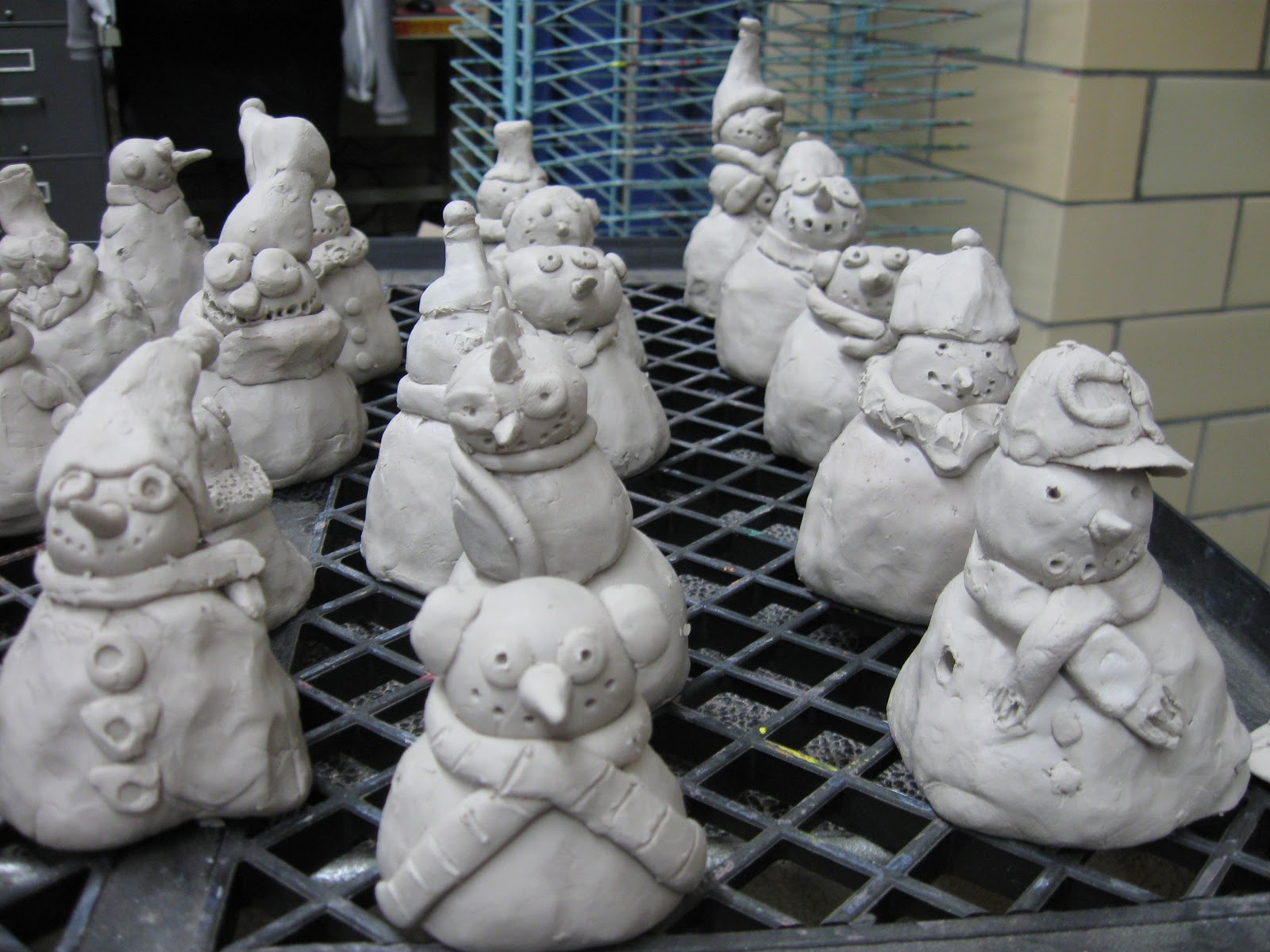 The Paper Pear 5th Grade Clay Snowmen