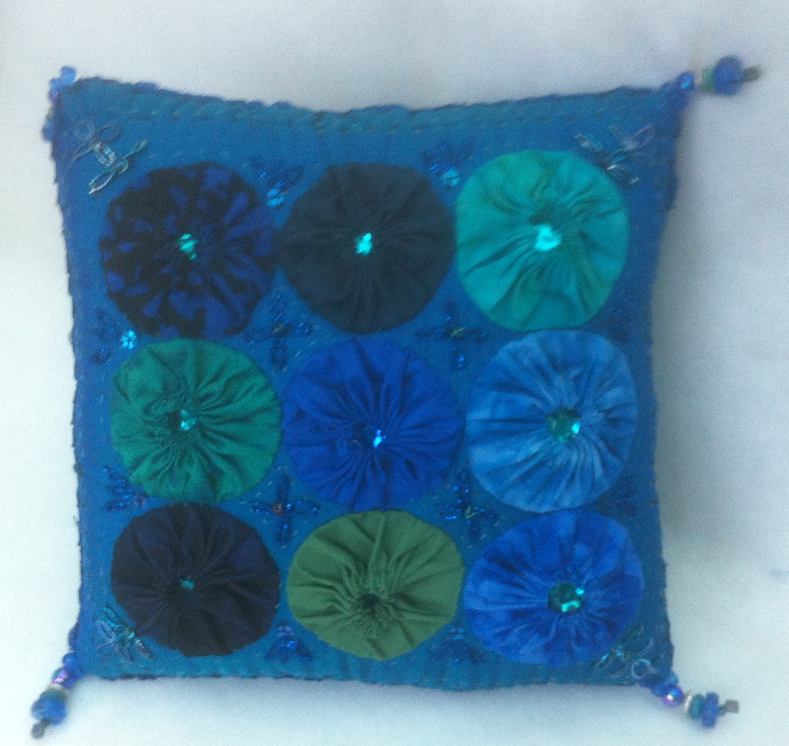 Quilters Cottage Norfolk Suffolk Puff Cushion