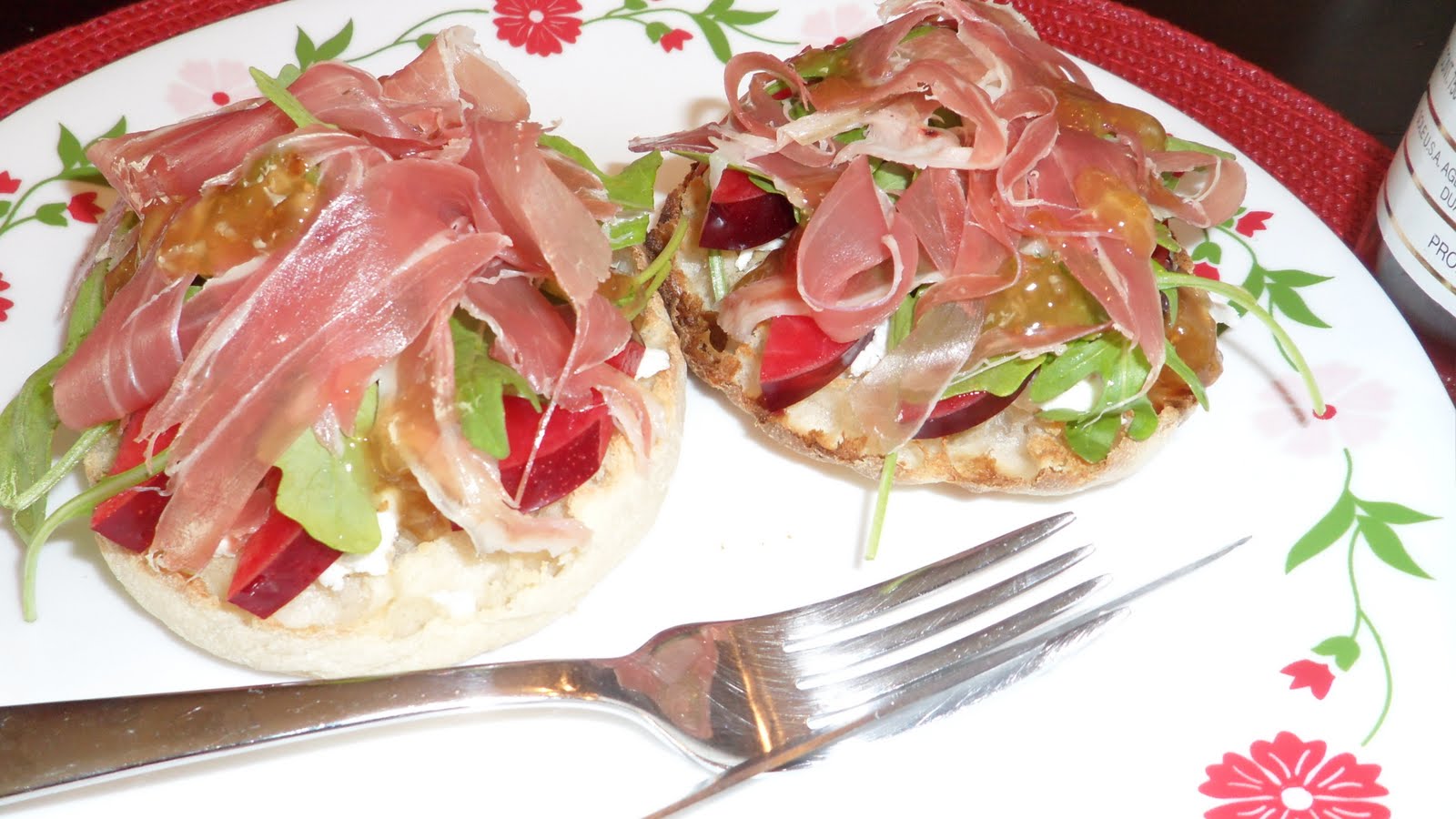 Random Acts of Food OpenFaced Prosciutto and Plum Sandwiches