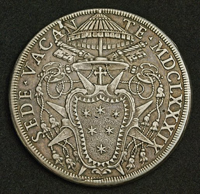 Papal States Piastra Large Silver coin
