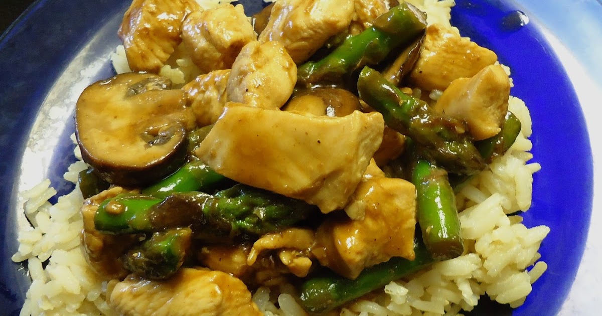 Egg Allergy Cooking Chicken, Asparagus and Mushroom Stir Fry