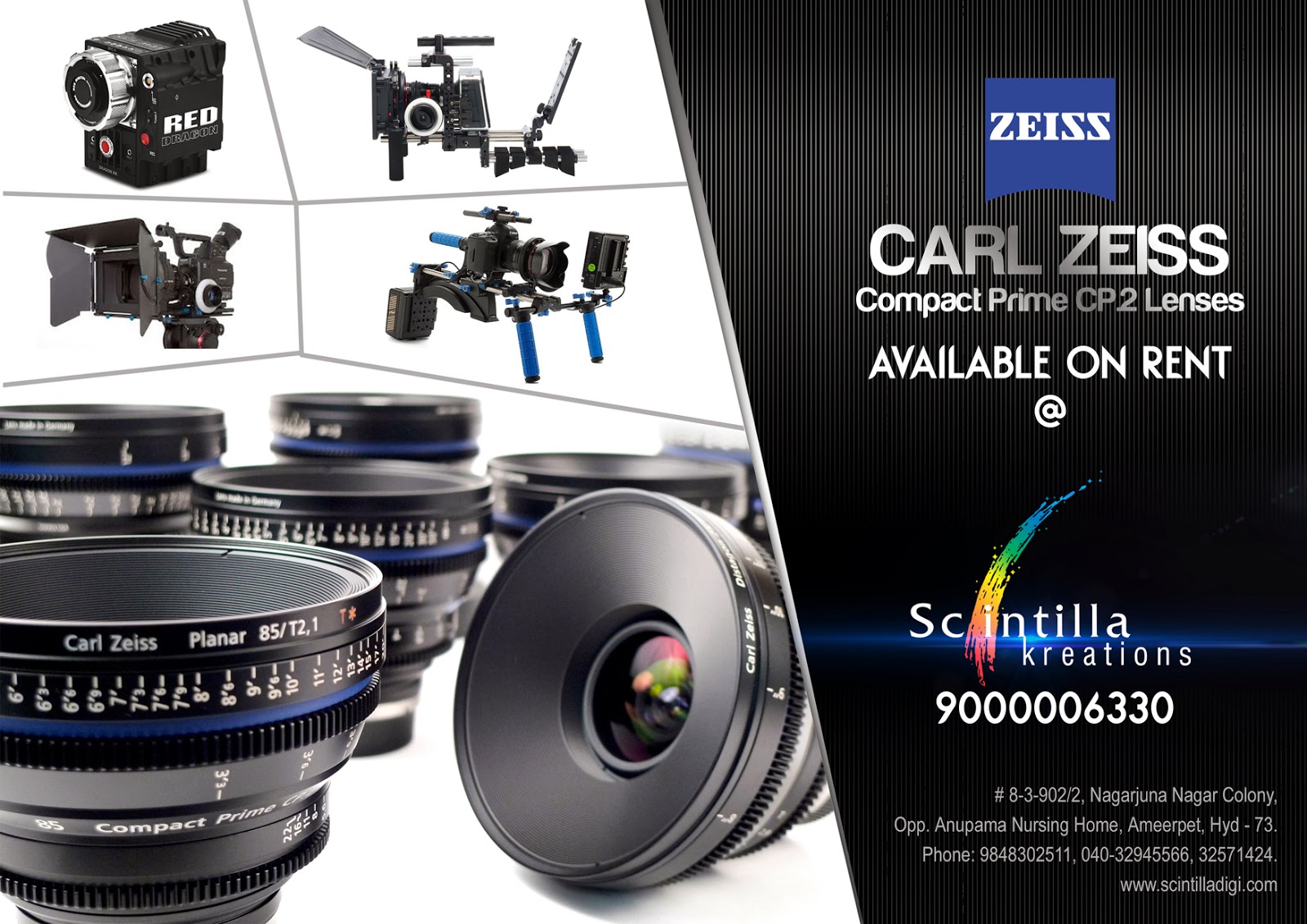 FILM & VIDEO EQUIPMENT RENTAL IN HYDERABAD Cameras and lenses on rental in hyderabad
