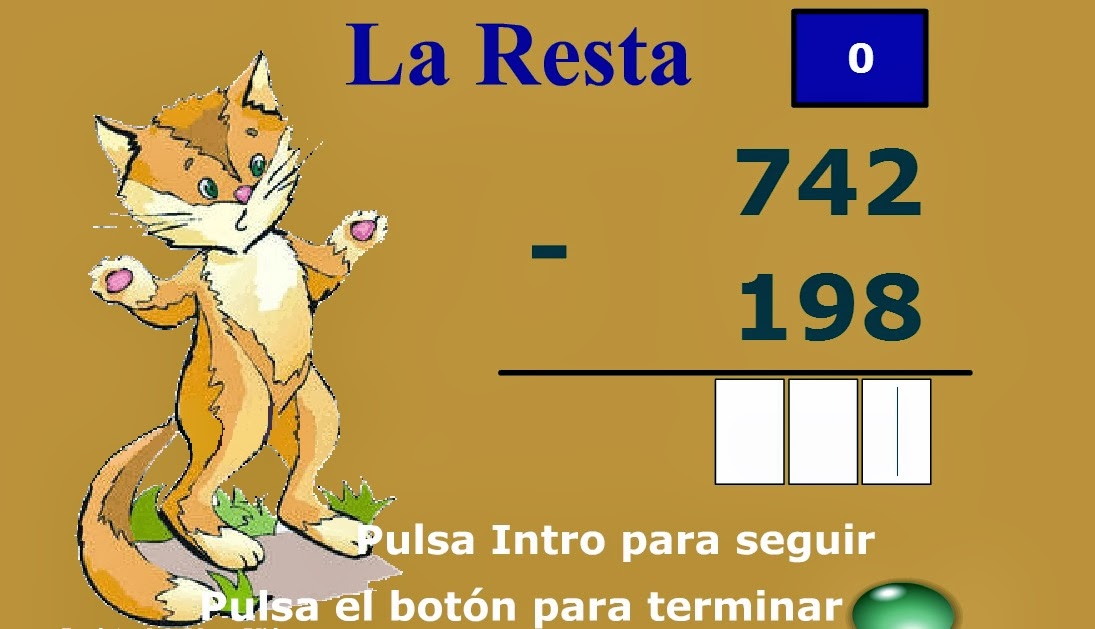  Juego de la RESTA con llevadas!!!