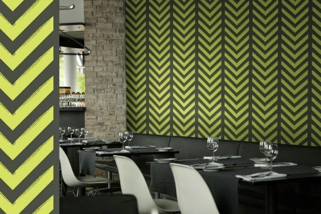 green dining room wallpaper patterns that give minimalist interior whistle