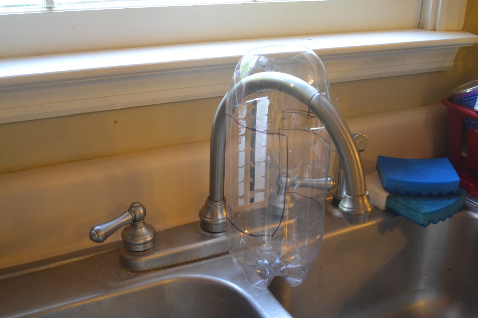 The Upcycling Nanny Upcycled Plastic Bottle Drip Catcher and Faucet Basket