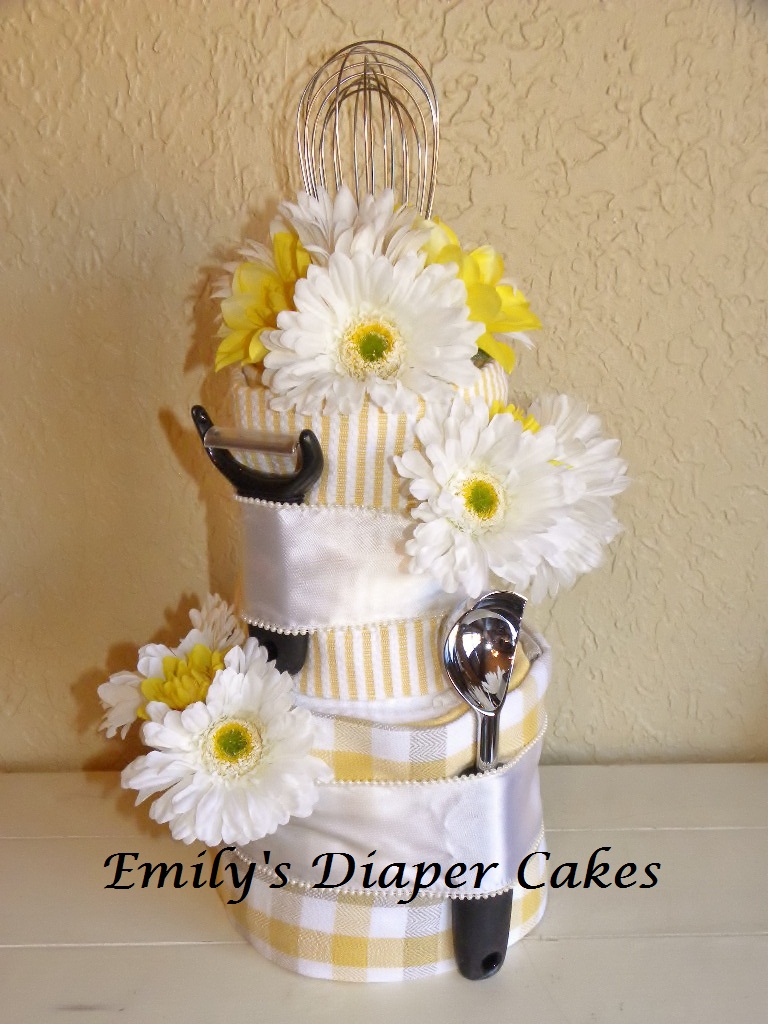 Diaper Cakes by Emily Kitchen Towel Cake