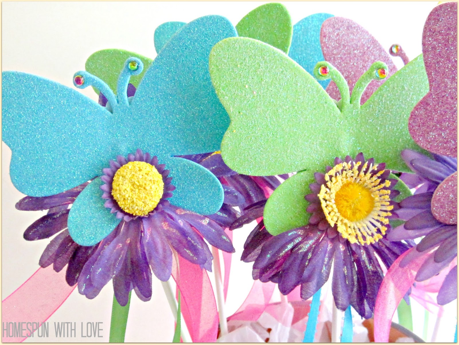 Homespun With Love Make Your Own Butterfly Birthday Wands