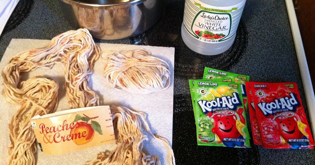 CC's Crafts Kool Aid Cotton Yarn Dyeing