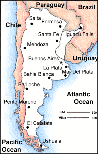 Blank Argentina Map