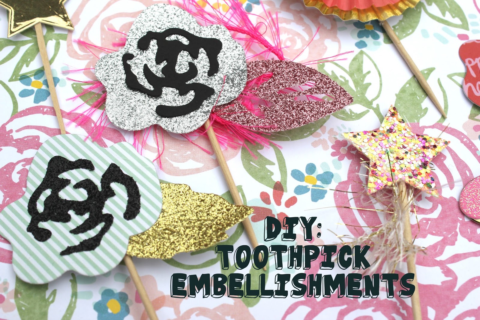 . DIY Embellishments Using Cupcake Liners and Toothpicks!