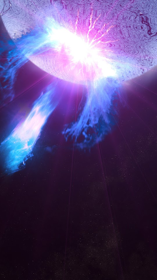 Space Purple Flare Fantasy Android Wallpaper