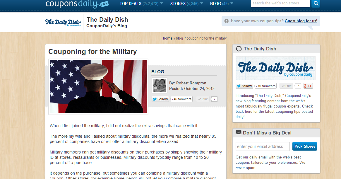Discounts & Deals 4 Military Military Couponing