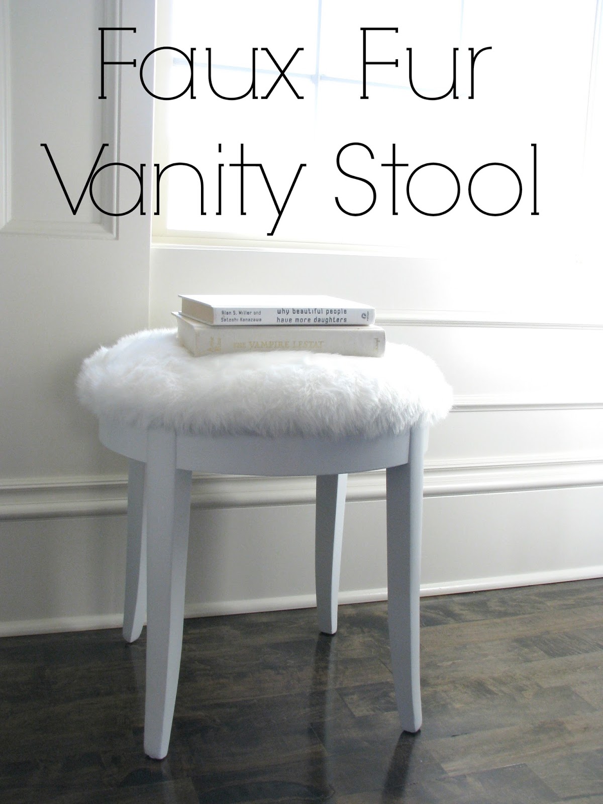 Life Love Larson: Look for Less Challenge: Faux Fur Vanity Stool