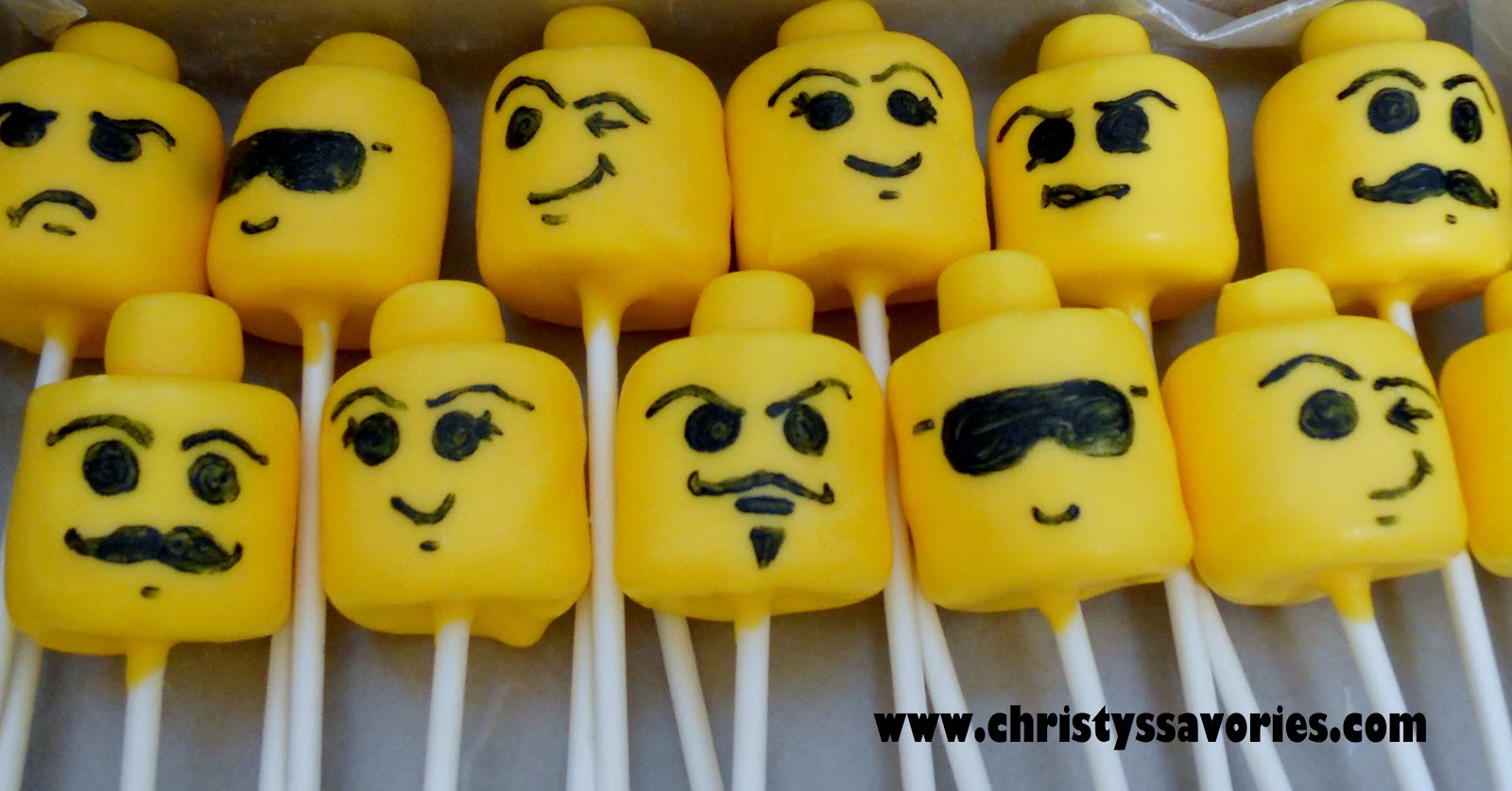 marshmallow lego head