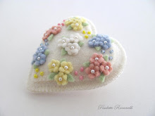 pastel flower heart pin