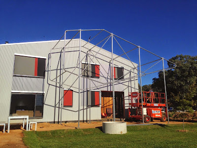 Shed house under construction